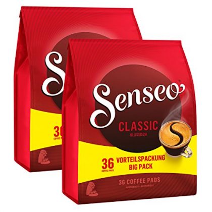 Senseo Regular / Classic Roast, New Design, Pack of 2, 2 x 36 Coffee Pods