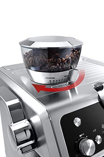 De'Longhi La Specialista Bean to Cup Pump Espresso Coffee Machine, 0.4liters, Silver EC9335.M