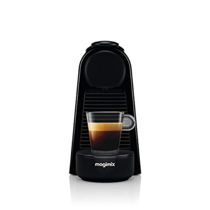 Nespresso 11377 Essenza Mini Coffee Machine with Aeroccino, Pure Black by Magimix