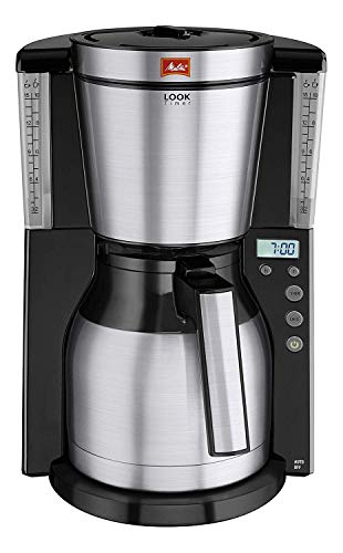 Melitta Filter Coffee Machine with Insulated Jug, Timer Feature, Aroma Selector, Look Therm Timer, White/Brushed Steel…