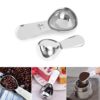 Set of 2 Coffee Scoop Stainless Steel Coffee Measuring Scoops for Espresso, Coffee Beans, Ground Coffee and Tea 1 Tbsp…