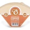 1000 Size 4 Coffee Filter Paper Cones, Unbleached by EDESIA ESPRESS