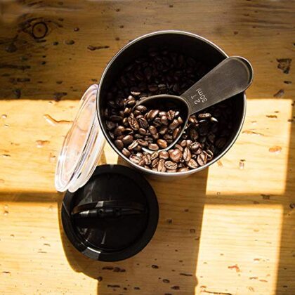 Airscape Stainless Steel Coffee Scoop - Perfectly Proportioned Ergonomic Coffee Measuring Spoon, 2 Tablespoon Capacity, Fits Inside Airscape Canisters