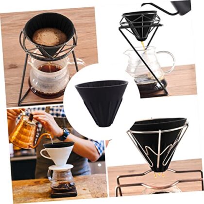 Mikinona Coffee Funnel Coffee Maker Espresso Cofee Machine Espresso Coffee Cup Filter Reusable Coffee Filter Coffee Filter Supplies Espresso Wdt Ceramics Filter Paper Red