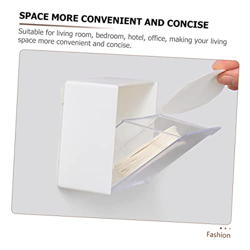 Garneck 4 Pcs Filter Paper Storage Box Coffee Filter Espresso Wdt Coffee Organizer Creamer Container Cofee Machine Espresso Desktop Organizer Shelf White Decorate Simple Plastic