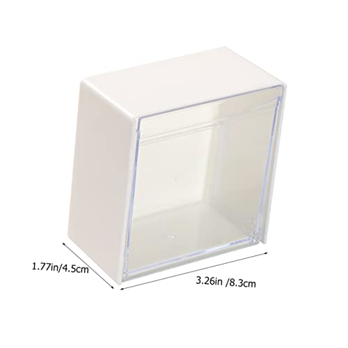 Garneck 4 Pcs Filter Paper Storage Box Coffee Filter Espresso Wdt Coffee Organizer Creamer Container Cofee Machine Espresso Desktop Organizer Shelf White Decorate Simple Plastic