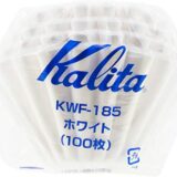 Kalita Wave Paper Coffee Filters I Larger Size 185 I 100 Count I Specially Pour Over Dripper I Made in Japan, Large, White