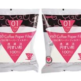 Hario White Coffee Paper Filters, 2-Pack Set of 200 Filters for Hario V60 Size 01 Pour-Over Brewer
