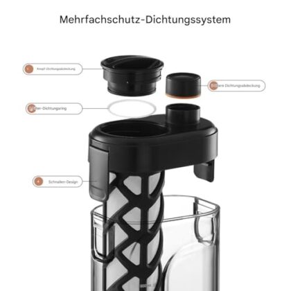 Cold Coffee Machine Coffee Machine - Cold Coffee Machine | Leak-Proof Spout for ECED Cofee | 350 Mesh Fine Filter Sealing with Scalable Portable Bottles and Leakage for Tea Kitchen Taste Drink