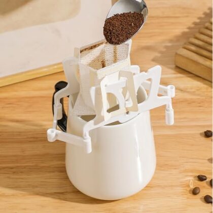 Drip Coffee Bag Stand - Effortlessly Sip Anytime, Portable Espreso Machine Stand, Portable Foldable Coffee Drip Holder | Reusable Outdoor Cofee Filter Paper Holder Dripper Rack for Home Picnic