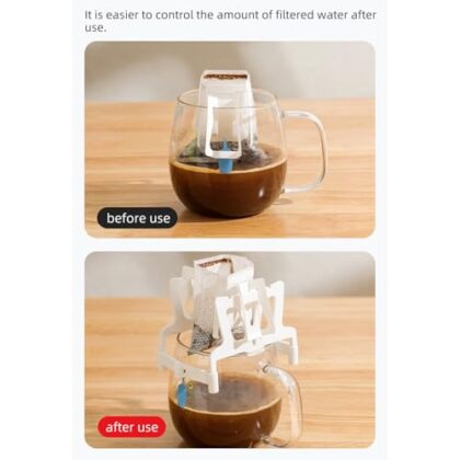 Drip Coffee Bag Stand - Effortlessly Sip Anytime, Portable Espreso Machine Stand, Portable Foldable Coffee Drip Holder | Reusable Outdoor Cofee Filter Paper Holder Dripper Rack for Home Picnic