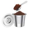 Reusable Coffee Filter Cup with Stainless Steel Mesh & 30ml Measuring Spoon | Compatible with 1.0 Cofee Machines | Eco-Friendly Coffee Filter for Fresh Ground